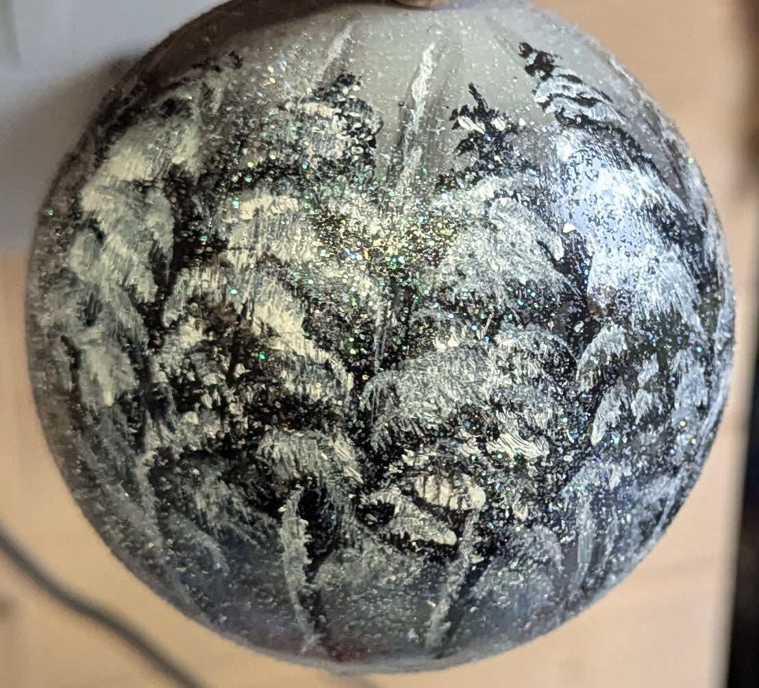 🎄 Hand-Painted Winter Forest Christmas Ornament