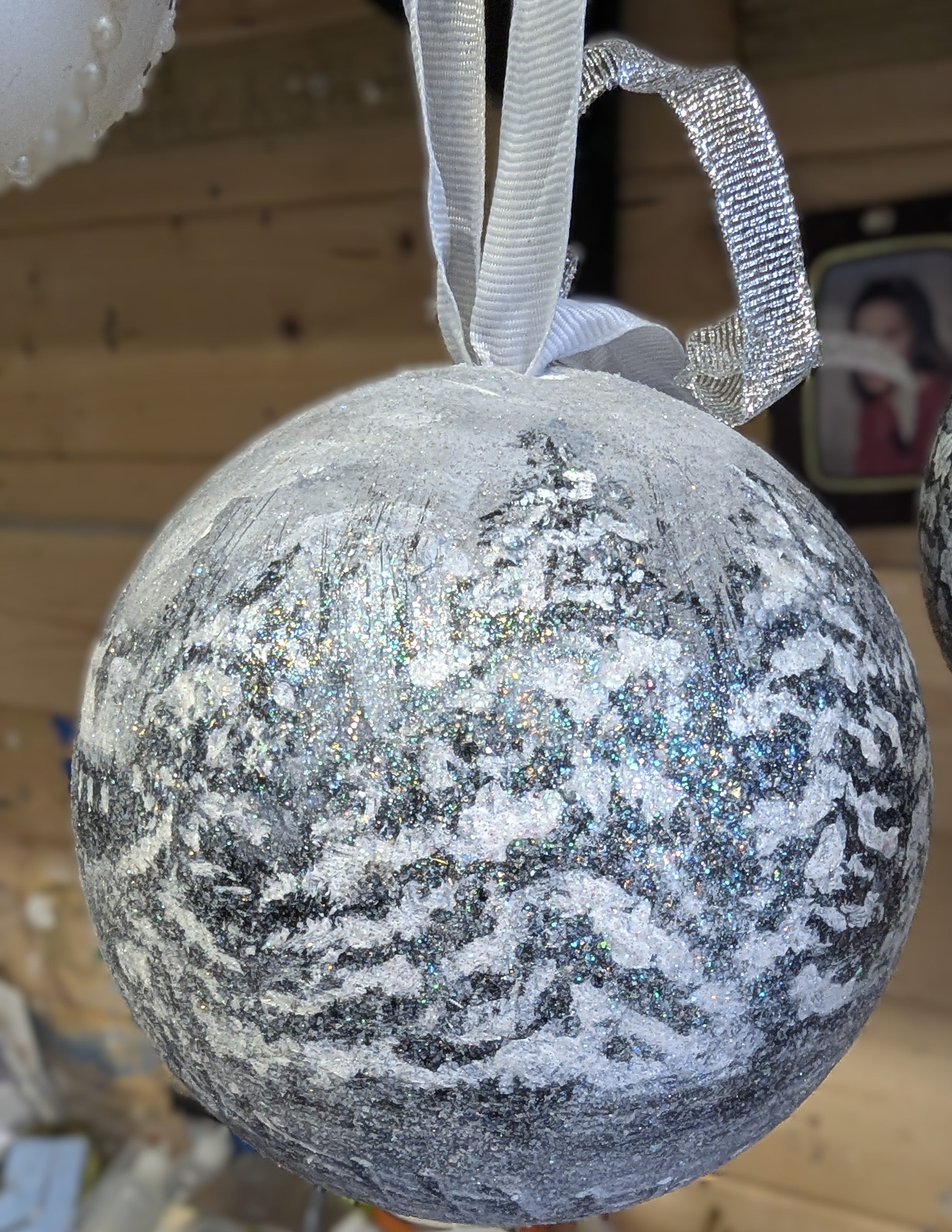 🎄 Hand-Painted Winter Forest Christmas Ornament