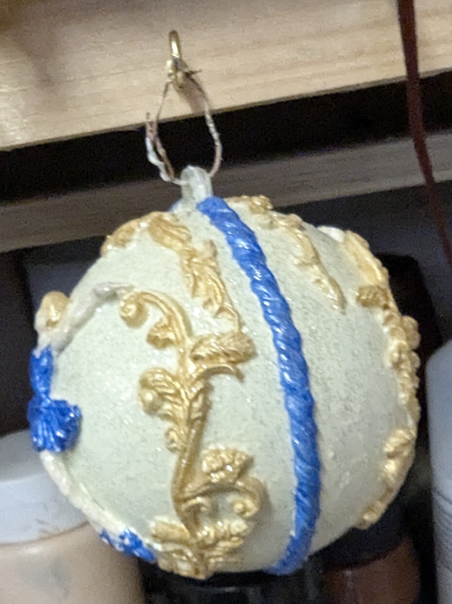 Elegant Ballerina Christmas Bauble – Hand-Painted Plastic Ornament