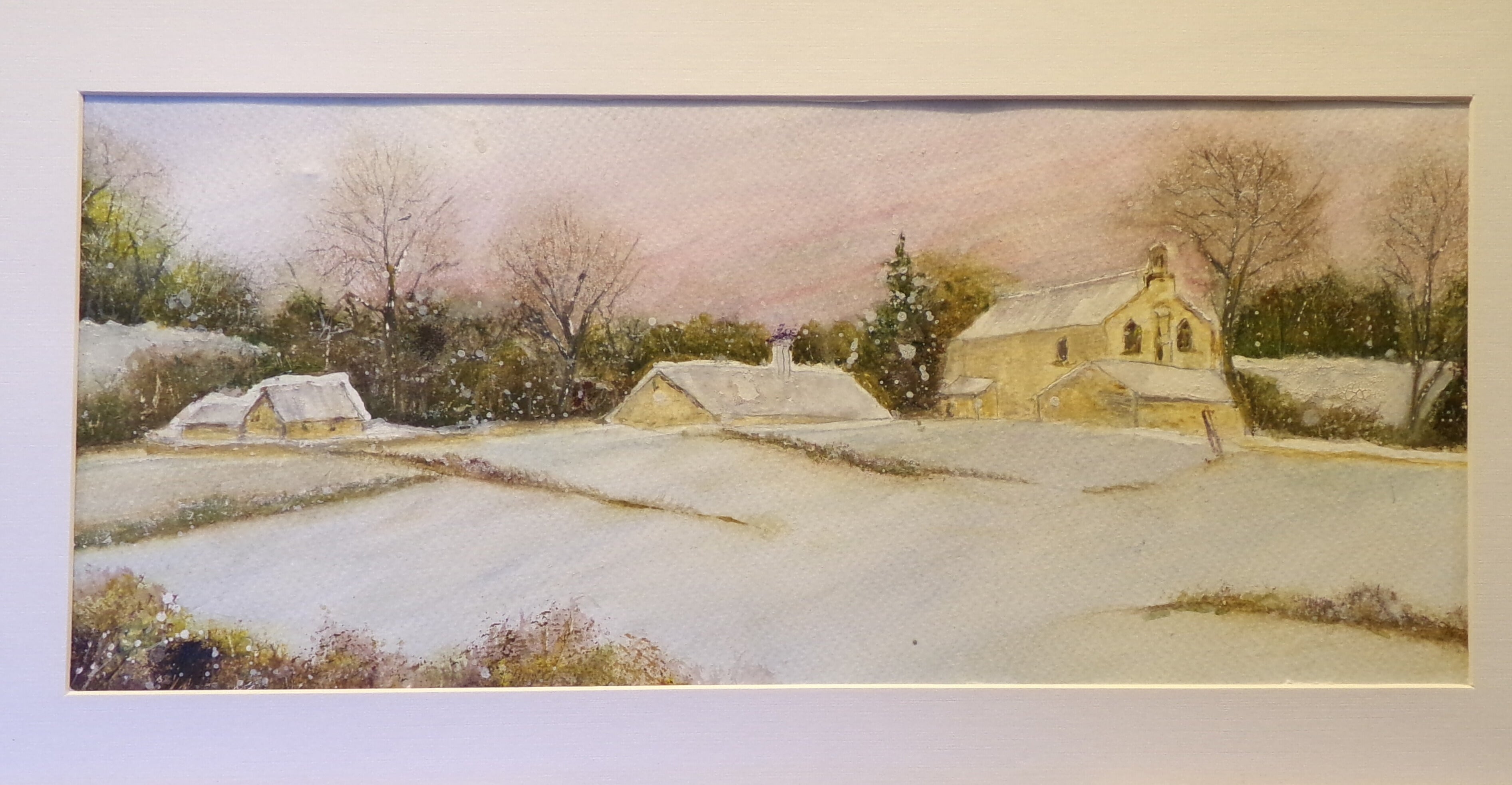 Winter's Whisper – A Tranquil Village Scene