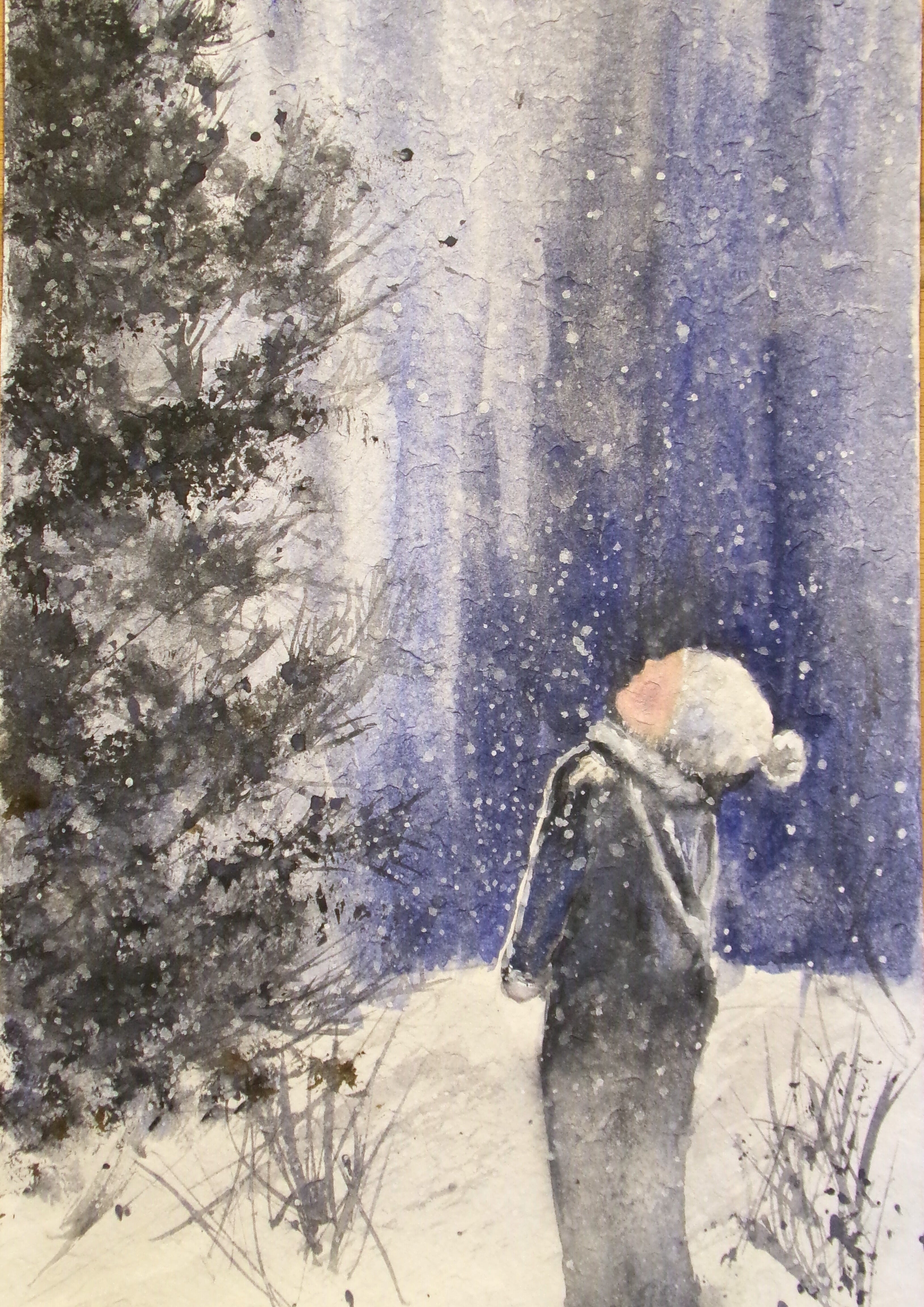 “Winter Reverie” – Original Watercolor Painting